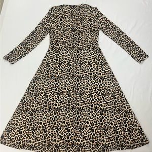 Zara leopard long dress